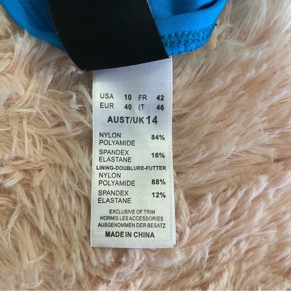 New JETS Australia by Jessika Allen Bikini Set Cobalt Blue Gold Size 12 NWT #277 - Picture 10 of 12